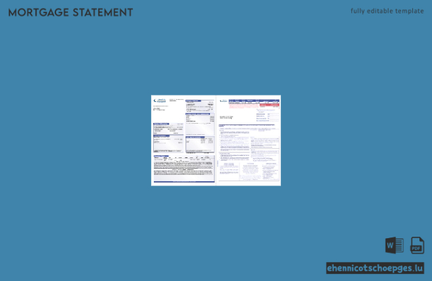 Hypothekenabrechnung der Yemeni Housing Bank im Word- und PDF-Format, 3 Seiten 1,-2 Beispielvorschau